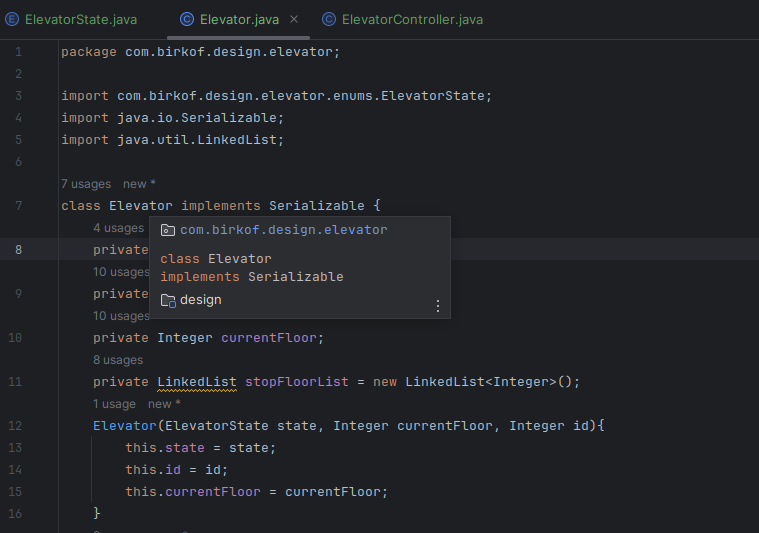 Multiple elevators system design in Java